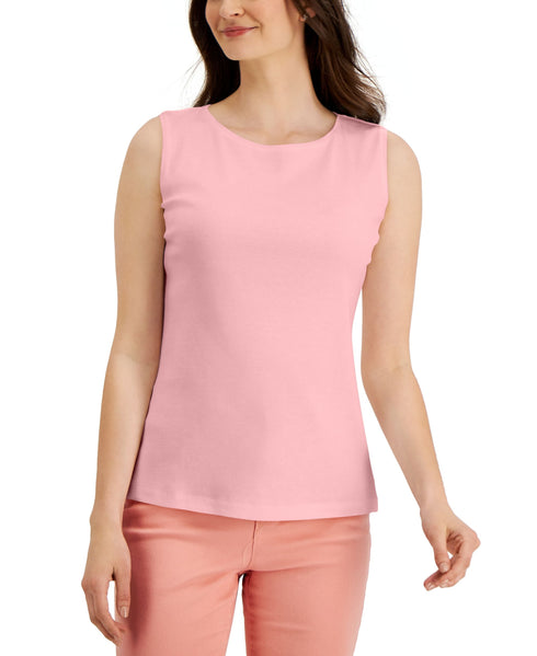 Cotton Scoop-Neck Top